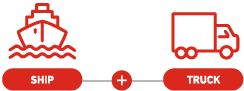 multimodal solutions ship + truck